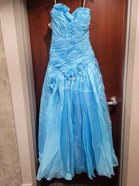 Mary' Bridal 3191 Size 12 Turquoise Prom Dress